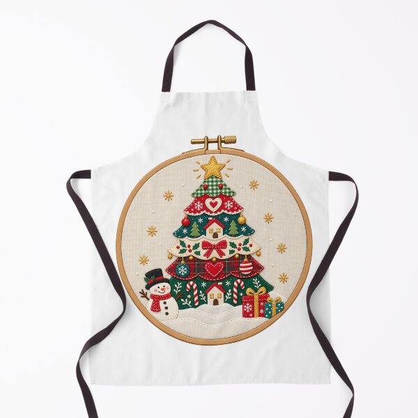 Item preview, Christmas Tree in a Decorative Embroidery Hoop designed and sold by skyartdesign.