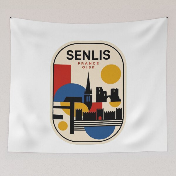 Item preview, Retro Senlis Bauhaus Geometric Skyline designed and sold by k3rstman1.