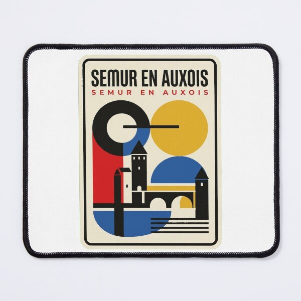 Item preview, Retro Semur En Auxois Bauhaus Geometric Skyline designed and sold by k3rstman1.