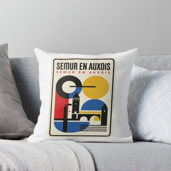 Item preview, Retro Semur En Auxois Bauhaus Geometric Skyline designed and sold by k3rstman1.