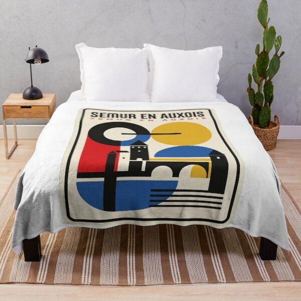 Item preview, Retro Semur En Auxois Bauhaus Geometric Skyline designed and sold by k3rstman1.