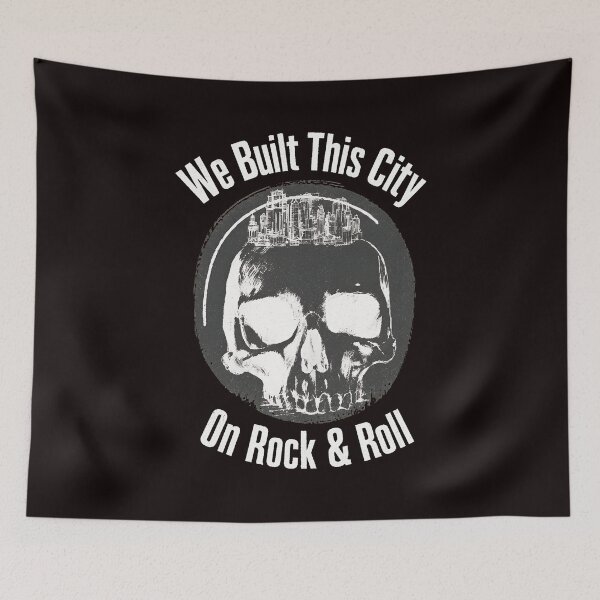Item preview, We Built This City On Rock & Roll Skull designed and sold by Pocket-Pixel.