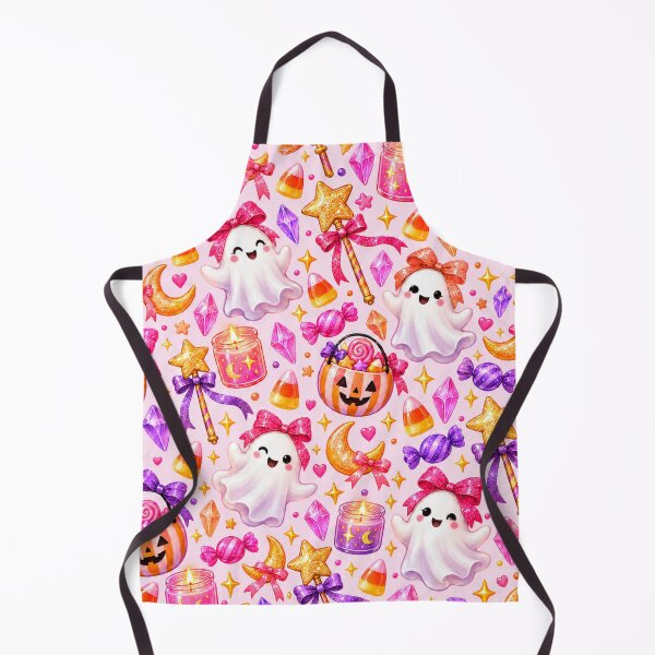 Item preview, Cute Pink Halloween Ghosts & Candy Seamless Pattern – Kawaii Spooky Coquette Halloween designed and sold by K3DreamKreations .