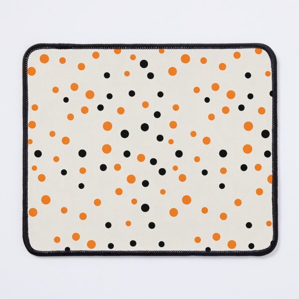 Item preview, Halloween Orange and Black Polka Dots designed and sold by Mindful Wall Art Studio.