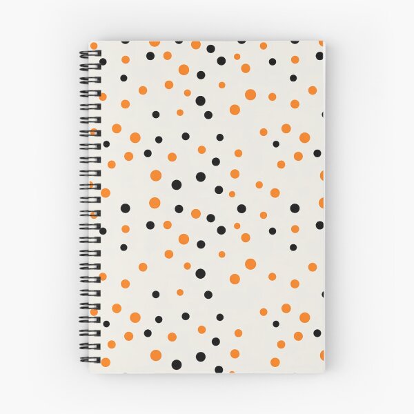 Item preview, Halloween Orange and Black Polka Dots designed and sold by Mindful Wall Art Studio.
