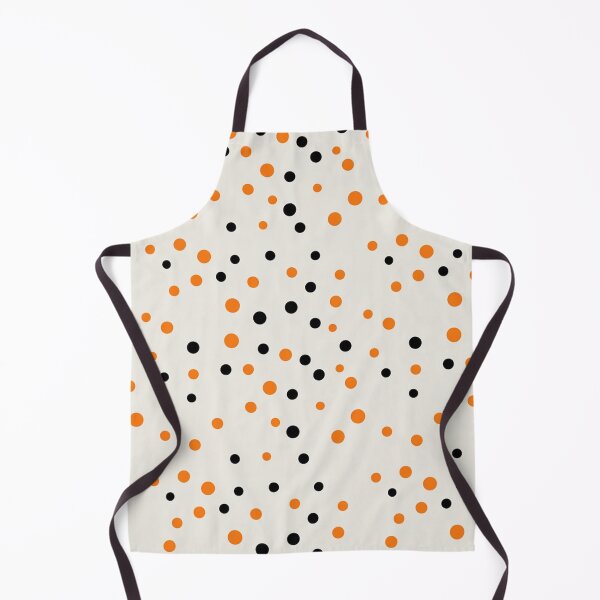 Item preview, Halloween Orange and Black Polka Dots designed and sold by Mindful Wall Art Studio.