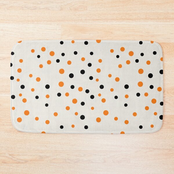 Item preview, Halloween Orange and Black Polka Dots designed and sold by Mindful Wall Art Studio.