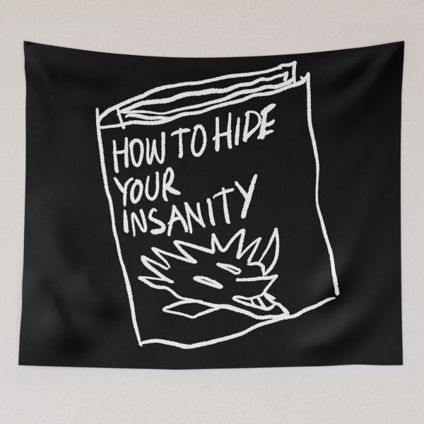 Item preview, How to Hide Your Insanity Sketchbook Drawing designed and sold by Childish by Design.