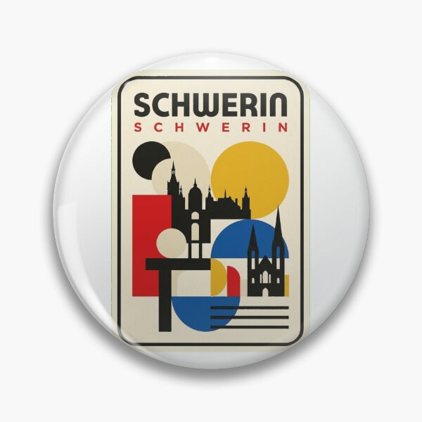 Item preview, Retro Schwerin Bauhaus Geometric Skyline designed and sold by k3rstman1.