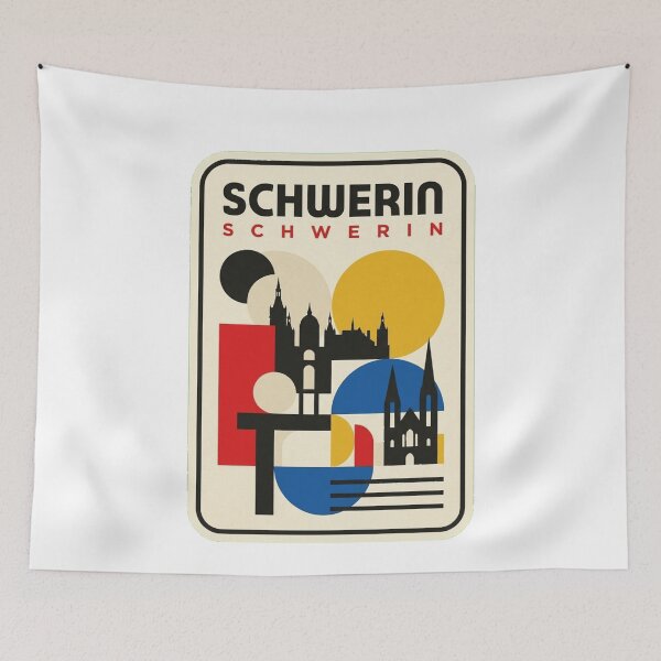 Item preview, Retro Schwerin Bauhaus Geometric Skyline designed and sold by k3rstman1.