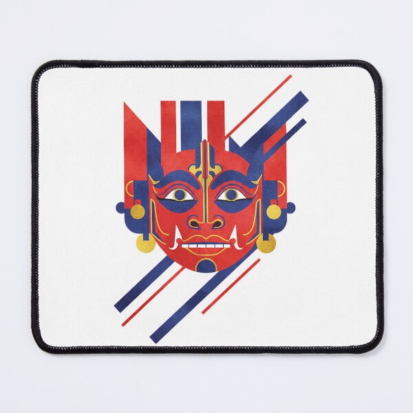 Item preview, Retro Geometric Barong Mask – Traditional Balinese Mythology Pop Art Design designed and sold by cannsuh.