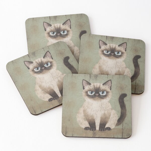 Item preview, Cross-Eyed Siamese Cat designed and sold by PictorialWhimsy.