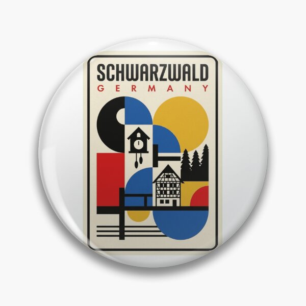 Item preview, Retro Schwarzwald Bauhaus Geometric Skyline designed and sold by k3rstman1.