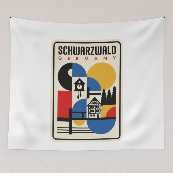 Item preview, Retro Schwarzwald Bauhaus Geometric Skyline designed and sold by k3rstman1.