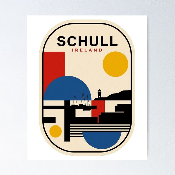 Item preview, Retro Schull Bauhaus Geometric Skyline designed and sold by k3rstman1.
