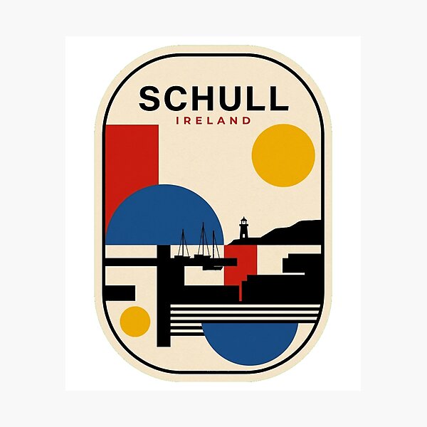 Item preview, Retro Schull Bauhaus Geometric Skyline designed and sold by k3rstman1.