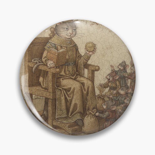 Item preview, Medieval Cat Tax Collector Demanding Tribute designed and sold by PictorialWhimsy.