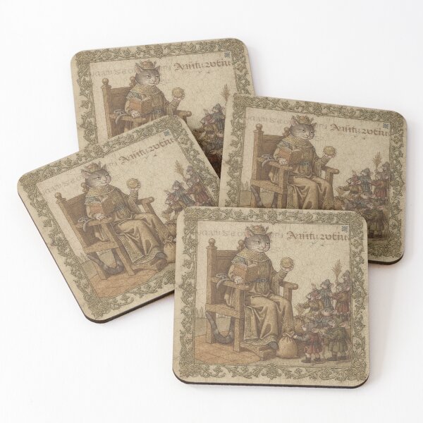 Item preview, Medieval Cat Tax Collector Demanding Tribute designed and sold by PictorialWhimsy.