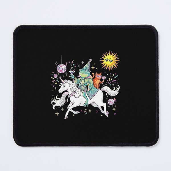 Item preview, Psychedelic Wizard Frog Riding a Unicorn Fantasy Party designed and sold by MiALopezArt.