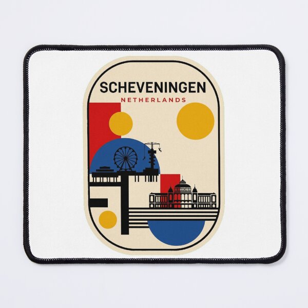 Item preview, Retro Scheveningen Bauhaus Geometric Skyline designed and sold by k3rstman1.