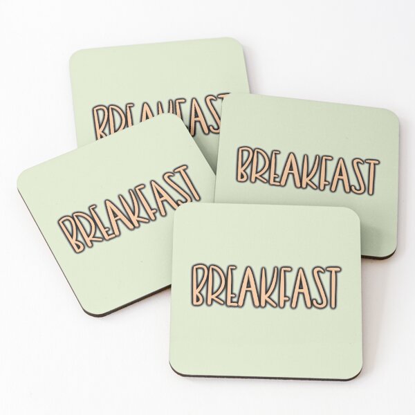 Item preview, Breakfast – Cute Retro Typography Sticker designed and sold by sososweett.