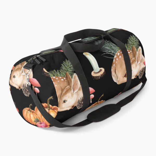 Item preview, Cozy Dark Cottagecore Sleeping Deer Pumpkin Candle Watercolor Pattern designed and sold by FestivityFinds.