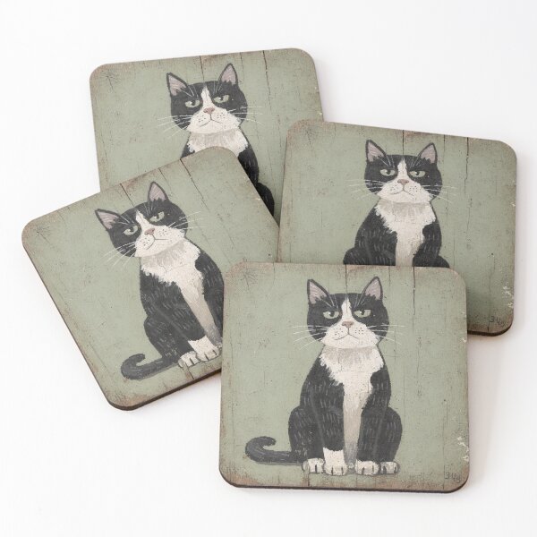 Item preview, Deeply Unimpressed Tuxedo Cat designed and sold by PictorialWhimsy.