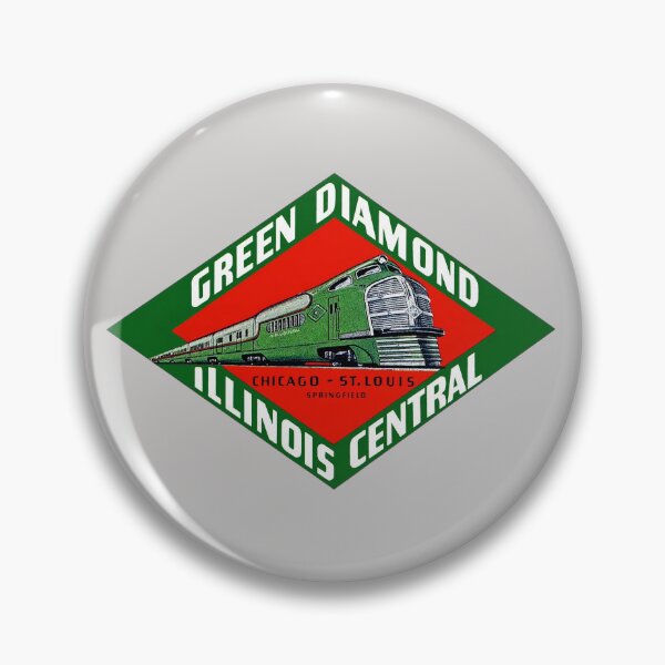 Item preview, Green Diamond Luggage Label 1936 designed and sold by Trains-and-Rail.