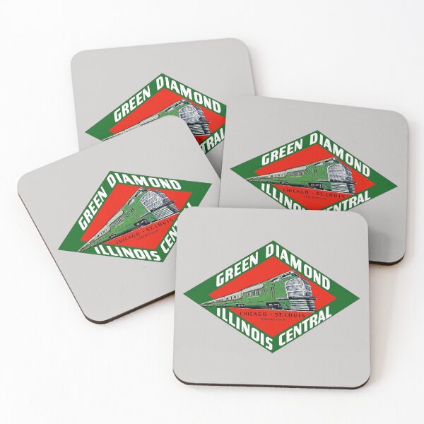 Item preview, Green Diamond Luggage Label 1936 designed and sold by Trains-and-Rail.