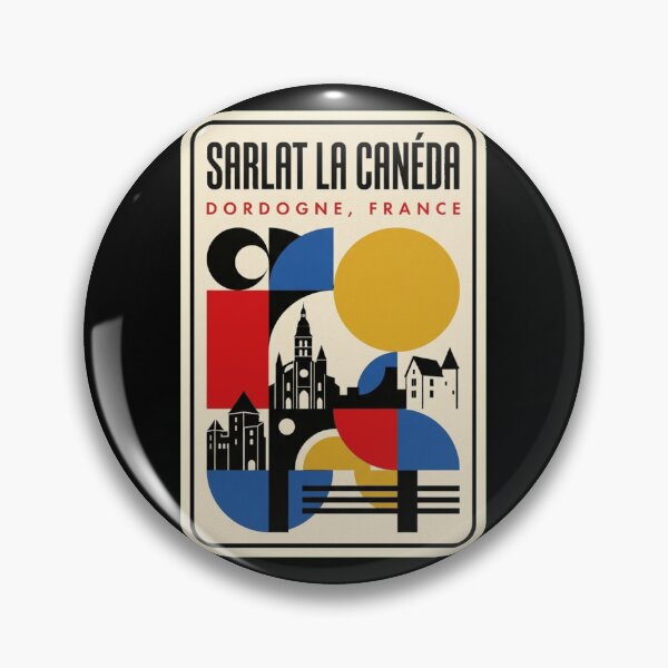 Item preview, Retro Sarlat La Canéda Bauhaus Geometric Skyline designed and sold by k3rstman1.
