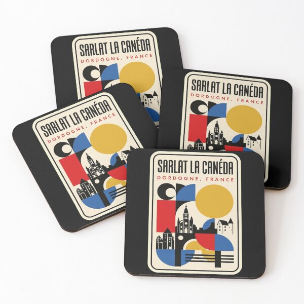 Item preview, Retro Sarlat La Canéda Bauhaus Geometric Skyline designed and sold by k3rstman1.