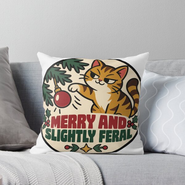 Item preview, Cat Mom Gift - Merry And Slightly Feral designed and sold by RedRubyBubble.