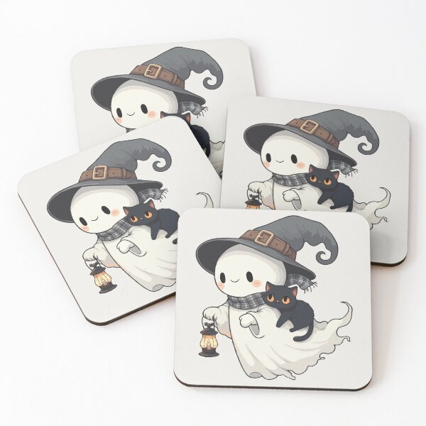 Item preview, Witchy Lantern Ghost Cat  designed and sold by Gkinoki.