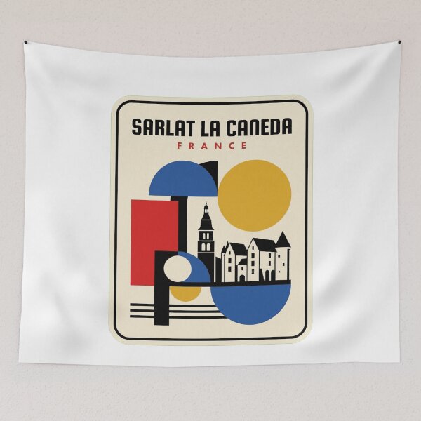 Item preview, Retro Sarlat La Caneda Bauhaus Geometric Skyline designed and sold by k3rstman1.