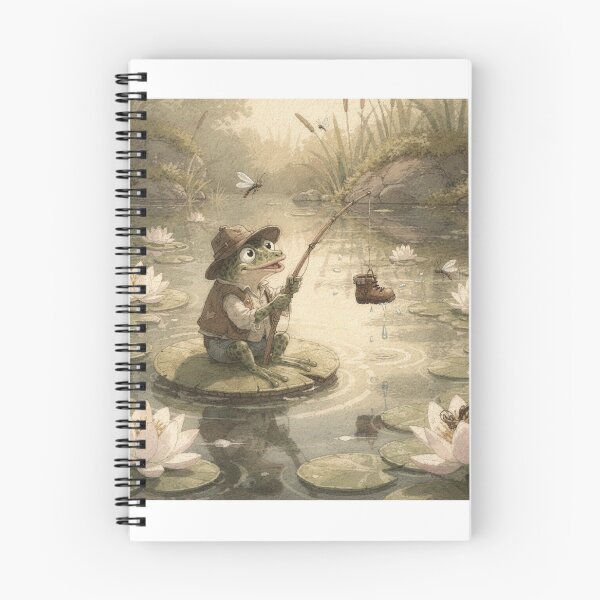 Item preview, Frog Fisherman Reels a Boot designed and sold by PictorialWhimsy.