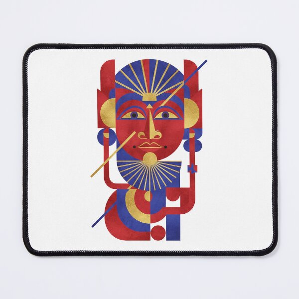 Item preview, Art Deco Geometric Tribal Mask – Abstract Mid-Century Modern Pop Art designed and sold by cannsuh.