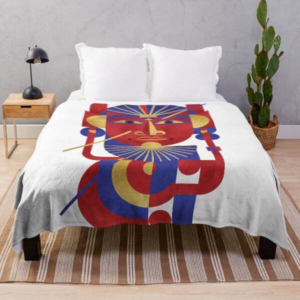 Item preview, Art Deco Geometric Tribal Mask – Abstract Mid-Century Modern Pop Art designed and sold by cannsuh.