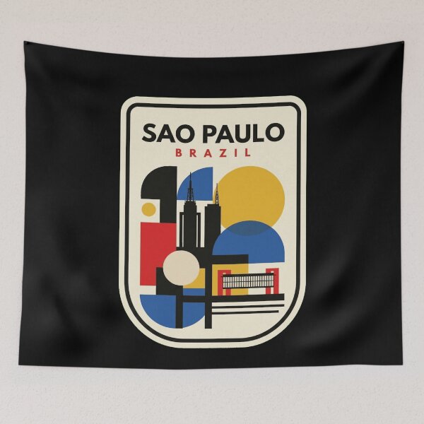 Item preview, Retro Sao Paulo Bauhaus Geometric Skyline designed and sold by k3rstman1.