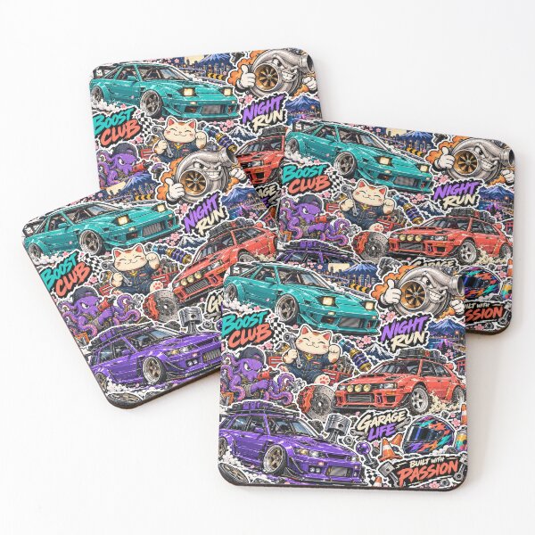 Item preview, Boost Club – Drift Cars & Garage Life Sticker Bomb designed and sold by Inked Legacy.
