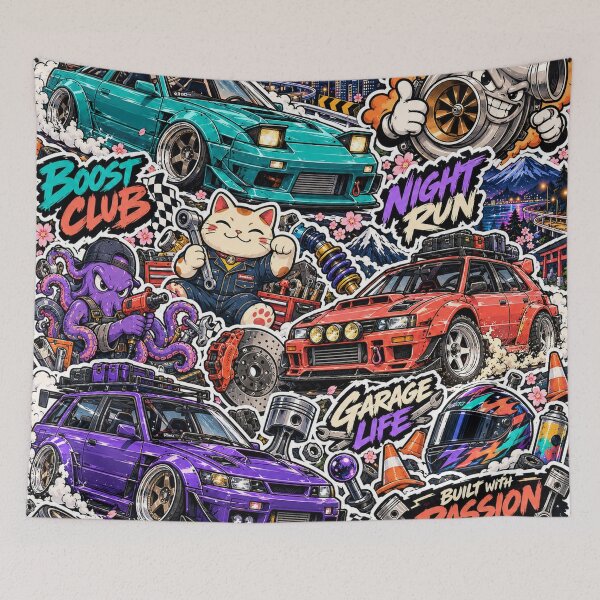Item preview, Boost Club – Drift Cars & Garage Life Sticker Bomb designed and sold by Inked Legacy.