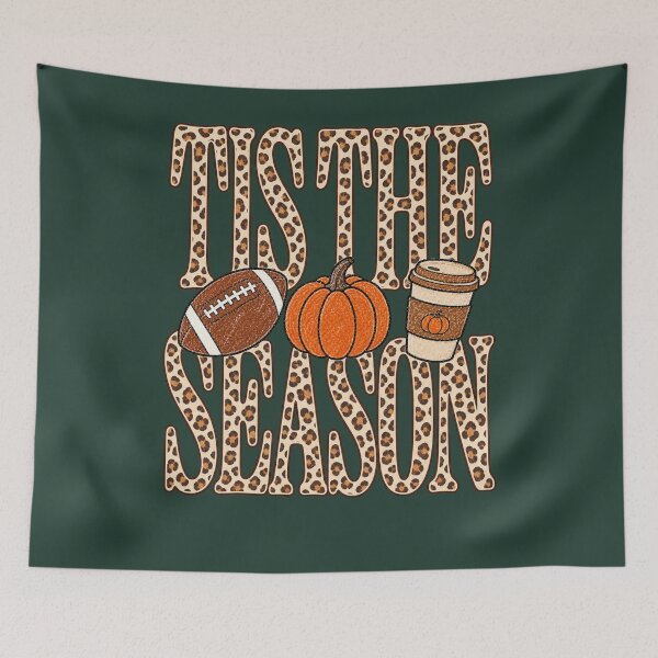 Item preview, Tis The Season Leopard Fall Football Pumpkin Coffee Art designed and sold by AmiGraph.