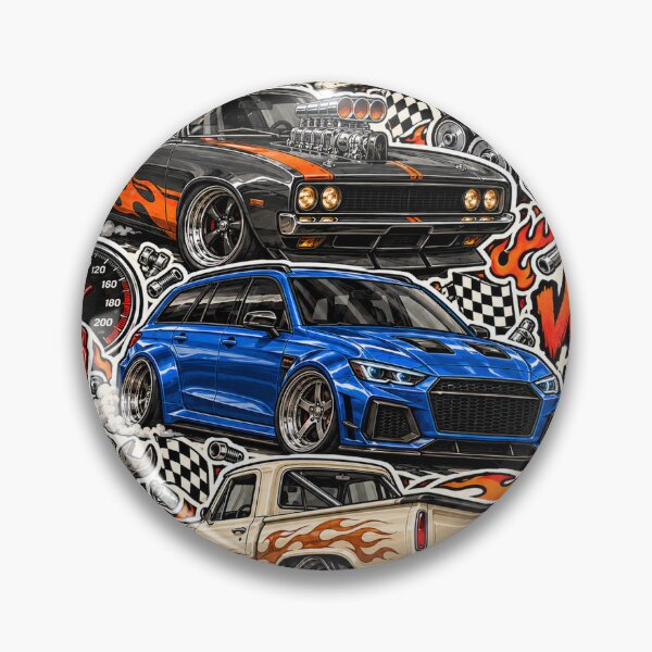 Item preview, Torque Club – Muscle Cars & Supercharged Garage Sticker Bomb designed and sold by Inked Legacy.