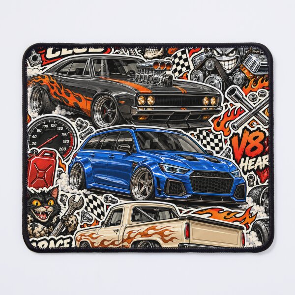 Item preview, Torque Club – Muscle Cars & Supercharged Garage Sticker Bomb designed and sold by Inked Legacy.