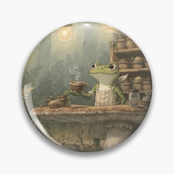 Item preview, Frog Barista Serving Pond-Water Espresso designed and sold by PictorialWhimsy.