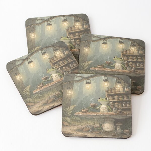 Item preview, Frog Barista Serving Pond-Water Espresso designed and sold by PictorialWhimsy.