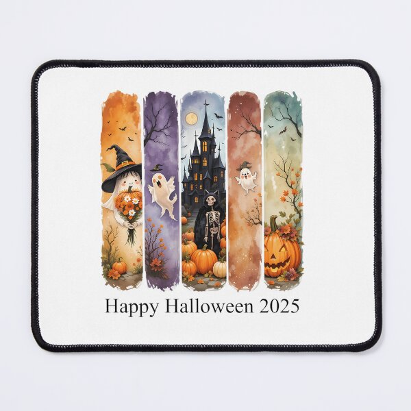Item preview, Cute Autumn Halloween Watercolor Bookmark Pattern designed and sold by MabelMLenn.