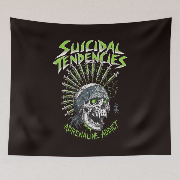 Item preview, Suicidal Tendencies Adrenaline Addict Skull Art designed and sold by WAHBI-HBO.