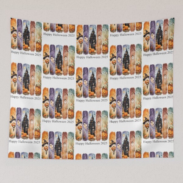 Item preview, Cute Autumn Halloween Watercolor Bookmark Pattern designed and sold by MabelMLenn.