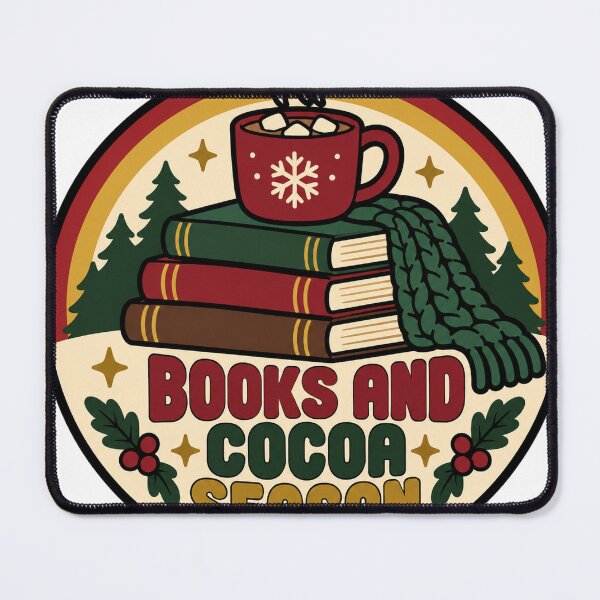 Item preview, Librarian Gift - Books And Cocoa Season designed and sold by RedRubyBubble.