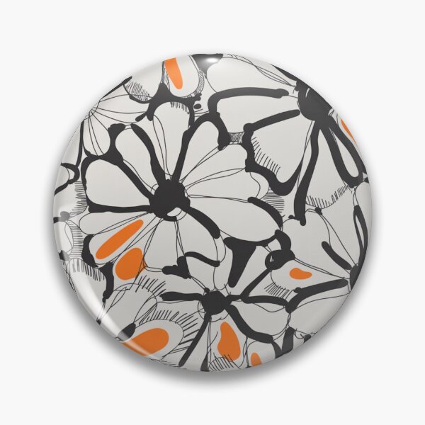 Item preview, Bold Sketch Daisy Floral Pattern designed and sold by Mindful Wall Art Studio.